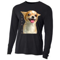 S Chihuahua Dog Mom Dad Love Pet Puppy Chiuauaha Cooling Performance Long Sleeve Crew