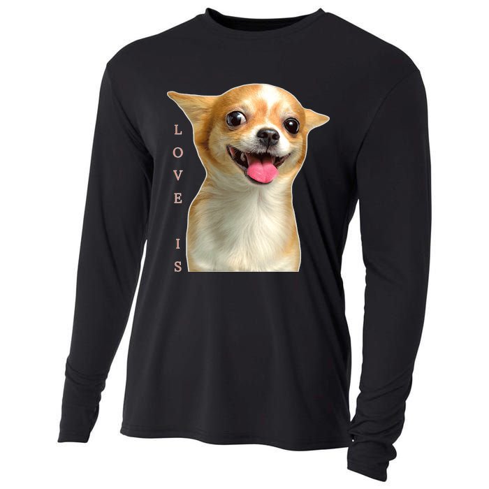 S Chihuahua Dog Mom Dad Love Pet Puppy Chiuauaha Cooling Performance Long Sleeve Crew