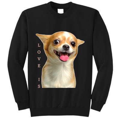 S Chihuahua Dog Mom Dad Love Pet Puppy Chiuauaha Tall Sweatshirt