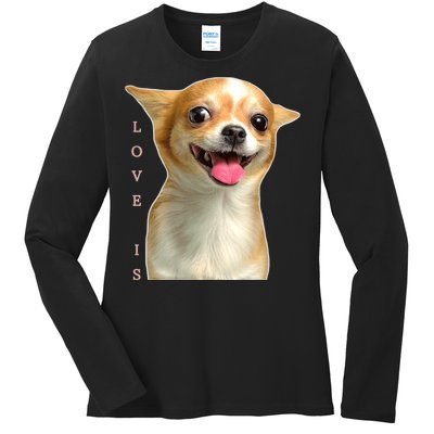 S Chihuahua Dog Mom Dad Love Pet Puppy Chiuauaha Ladies Long Sleeve Shirt