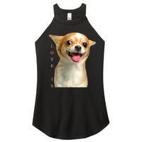 S Chihuahua Dog Mom Dad Love Pet Puppy Chiuauaha Women's Perfect Tri Rocker Tank