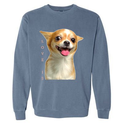 S Chihuahua Dog Mom Dad Love Pet Puppy Chiuauaha Garment-Dyed Sweatshirt