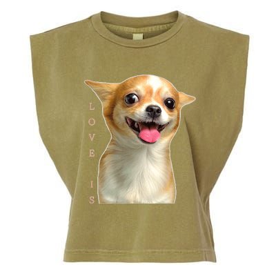 S Chihuahua Dog Mom Dad Love Pet Puppy Chiuauaha Garment-Dyed Women's Muscle Tee