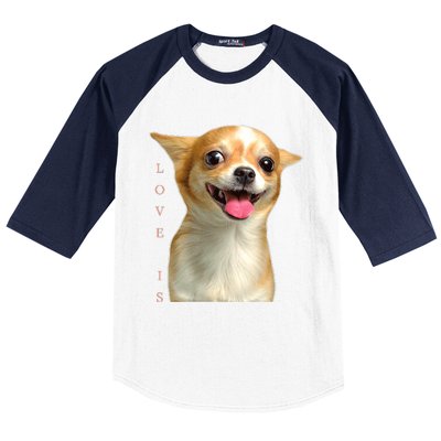 S Chihuahua Dog Mom Dad Love Pet Puppy Chiuauaha Baseball Sleeve Shirt