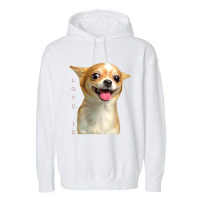 S Chihuahua Dog Mom Dad Love Pet Puppy Chiuauaha Garment-Dyed Fleece Hoodie