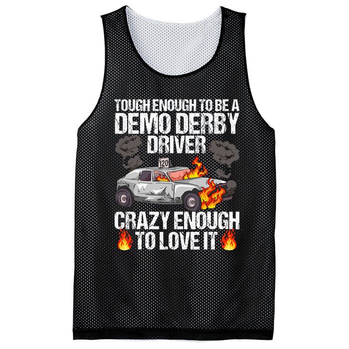 Smashing Cars Demolition Derby Quote For A Demo Derby Driver Mesh Reversible Basketball Jersey Tank