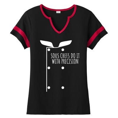 Sous Chefs Do It With Precision Great Gift Ladies Halftime Notch Neck Tee