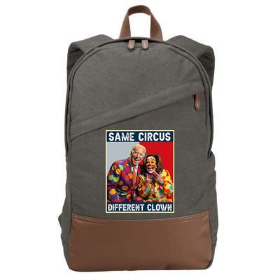 Same Circus Different Clown Cotton Canvas Backpack