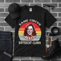 Same Circus Different Clown Funny Kamala Harris Clown Tall T-Shirt