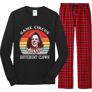 Same Circus Different Clown Funny Kamala Harris Clown Long Sleeve Pajama Set