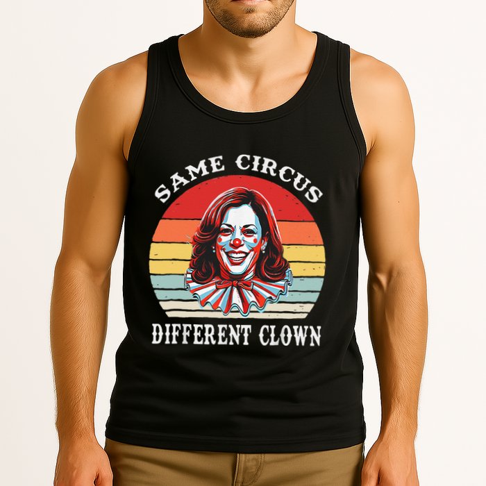 Same Circus Different Clown Funny Kamala Harris Clown Tank Top