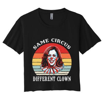 Same Circus Different Clown Funny Kamala Harris Clown Crop Top