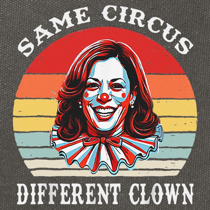 Same Circus Different Clown Funny Kamala Harris Clown Cotton Canvas Backpack
