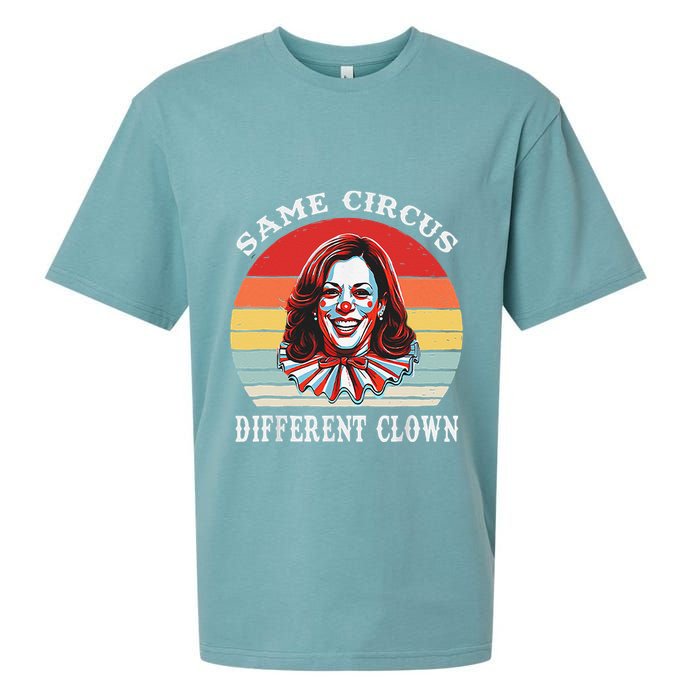 Same Circus Different Clown Funny Kamala Harris Clown Sueded Cloud Jersey T-Shirt