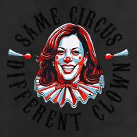 Same Circus Different Clown Funny Kamala Harris Clown Garment-Dyed Fleece Hoodie