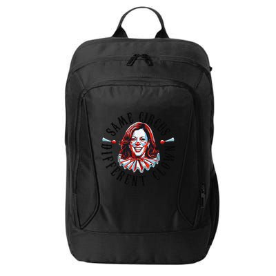 Same Circus Different Clown Funny Kamala Harris Clown City Backpack