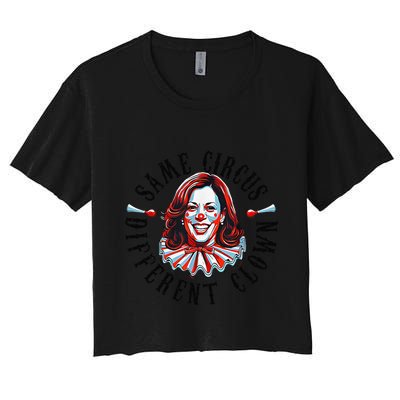 Same Circus Different Clown Funny Kamala Harris Clown Crop Top