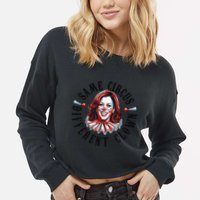 Same Circus Different Clown Funny Kamala Harris Clown Cropped Pullover Crew