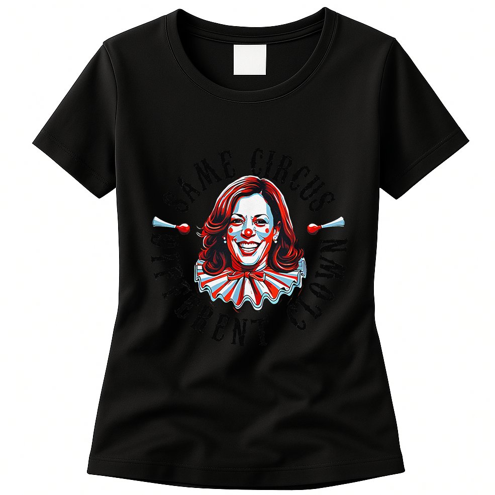 Same Circus Different Clown Funny Kamala Harris Clown Womens T-Shirt
