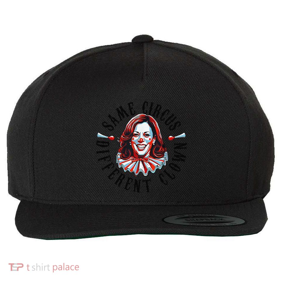 Same Circus Different Clown Funny Kamala Harris Clown Wool Snapback Cap