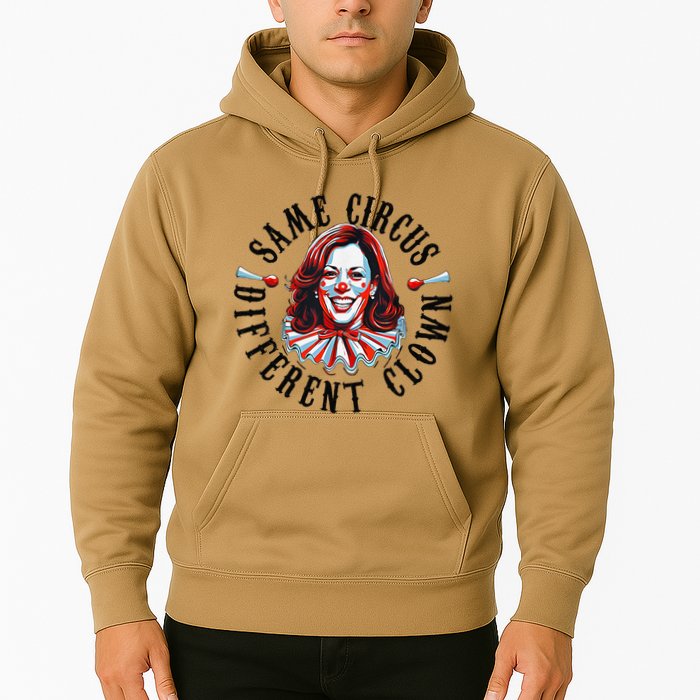 Same Circus Different Clown Funny Kamala Harris Clown Hoodie