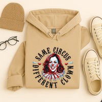 Same Circus Different Clown Funny Kamala Harris Clown Hoodie