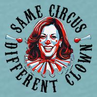 Same Circus Different Clown Funny Kamala Harris Clown Sueded Cloud Jersey T-Shirt