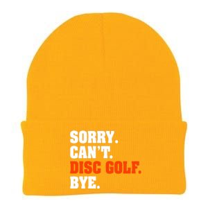 Sorry Cant Disc Golf Bye Knit Cap Winter Beanie