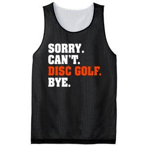 Sorry Cant Disc Golf Bye Mesh Reversible Basketball Jersey Tank