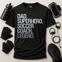 Soccer Coach Dad Cooling Performance Crew T-Shirt