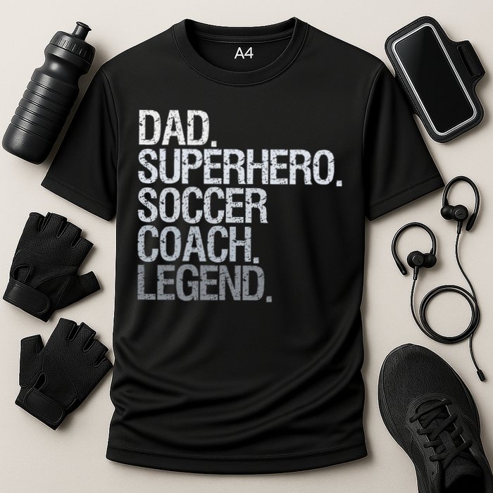 Soccer Coach Dad Cooling Performance Crew T-Shirt
