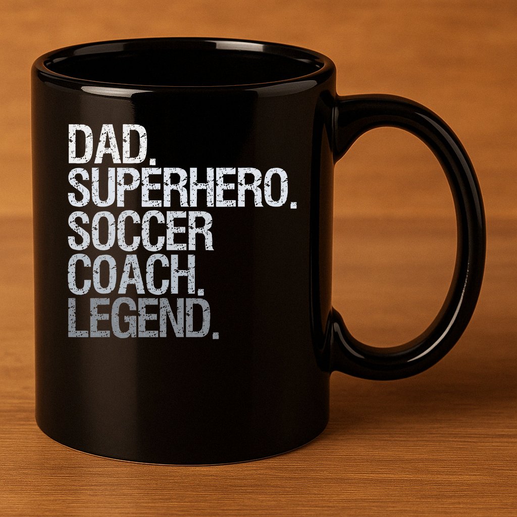 Soccer Coach Dad 11oz C Handle Ceramic Mug