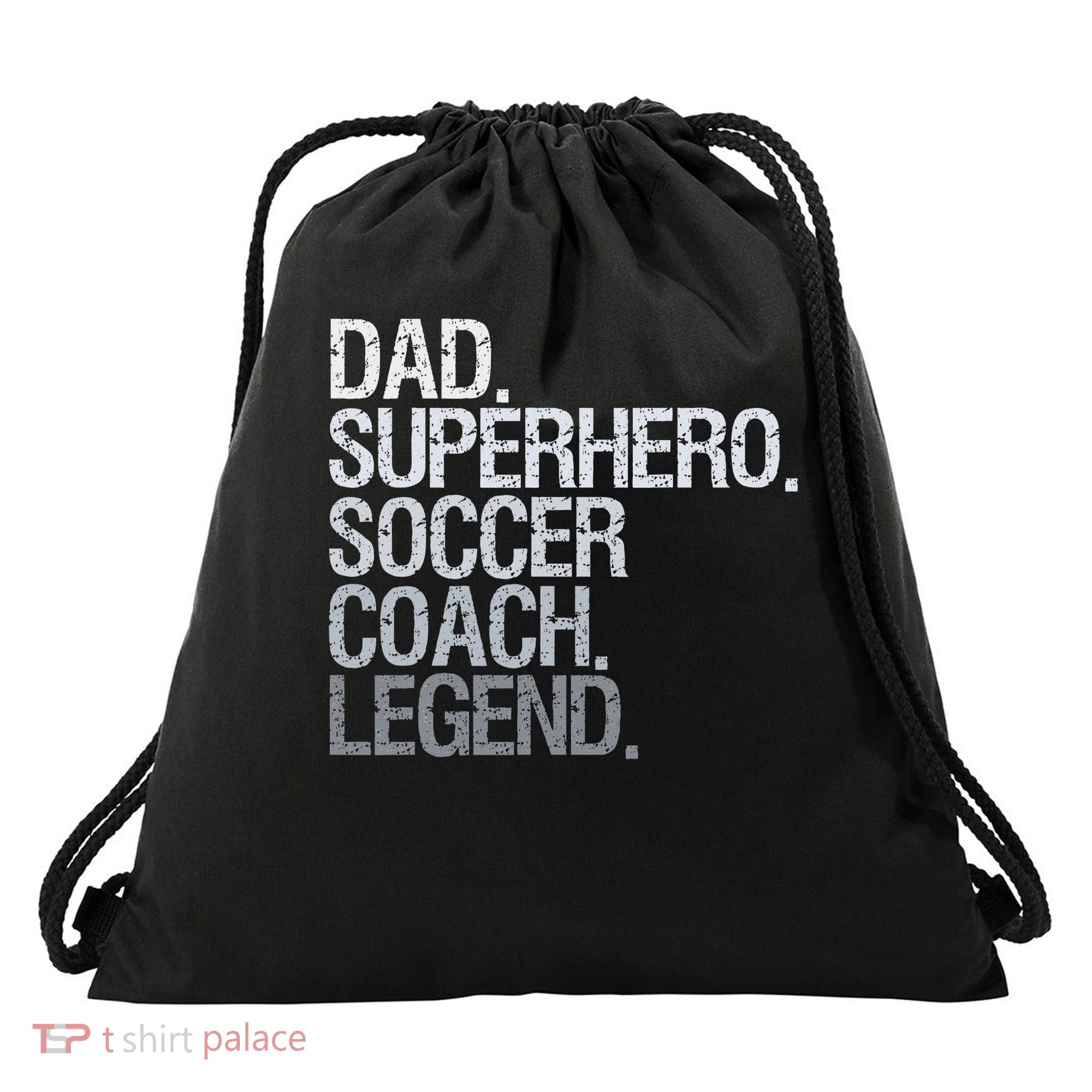 Soccer Coach Dad Drawstring Bag