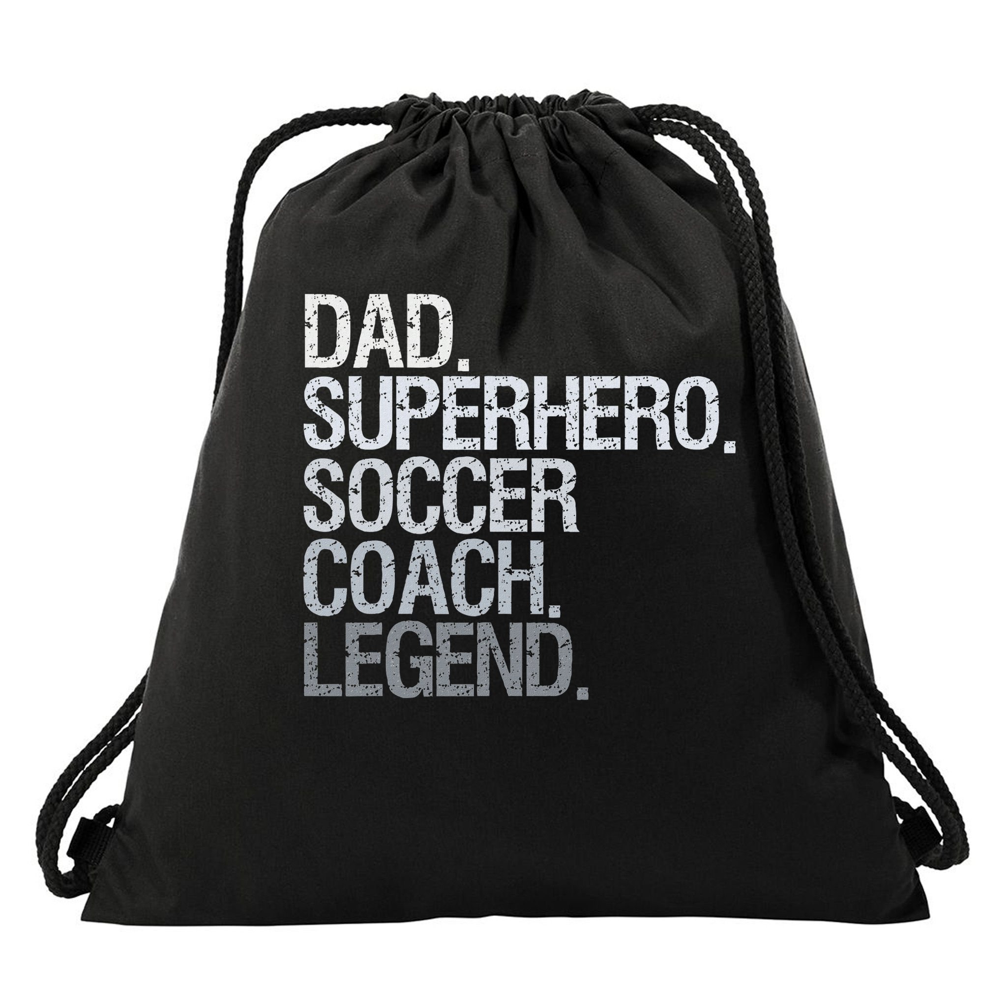 Soccer Coach Dad Drawstring Bag