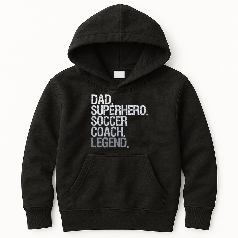 Soccer Coach Dad Kids Hoodie