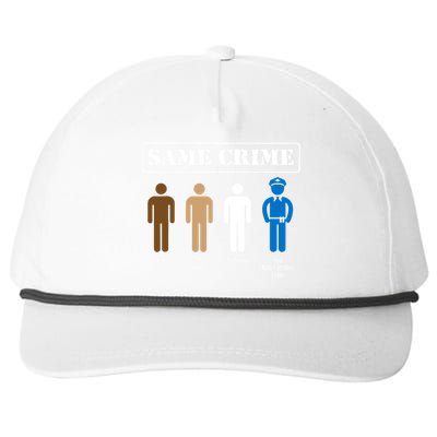 Same Crime Different Time Funny Satirical Snapback Five-Panel Rope Hat