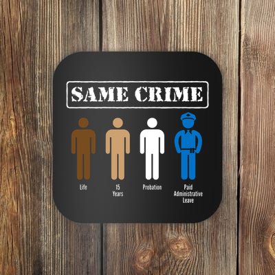 Same Crime Different Time Funny Satirical Coaster