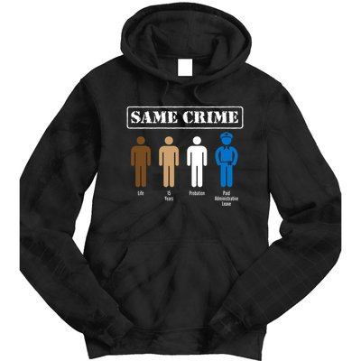 Same Crime Different Time Funny Satirical Tie Dye Hoodie