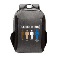 Same Crime Different Time Funny Satirical Vector Backpack