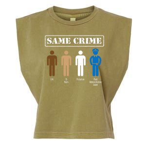 Same Crime Different Time Funny Satirical Garment-Dyed Women's Muscle Tee