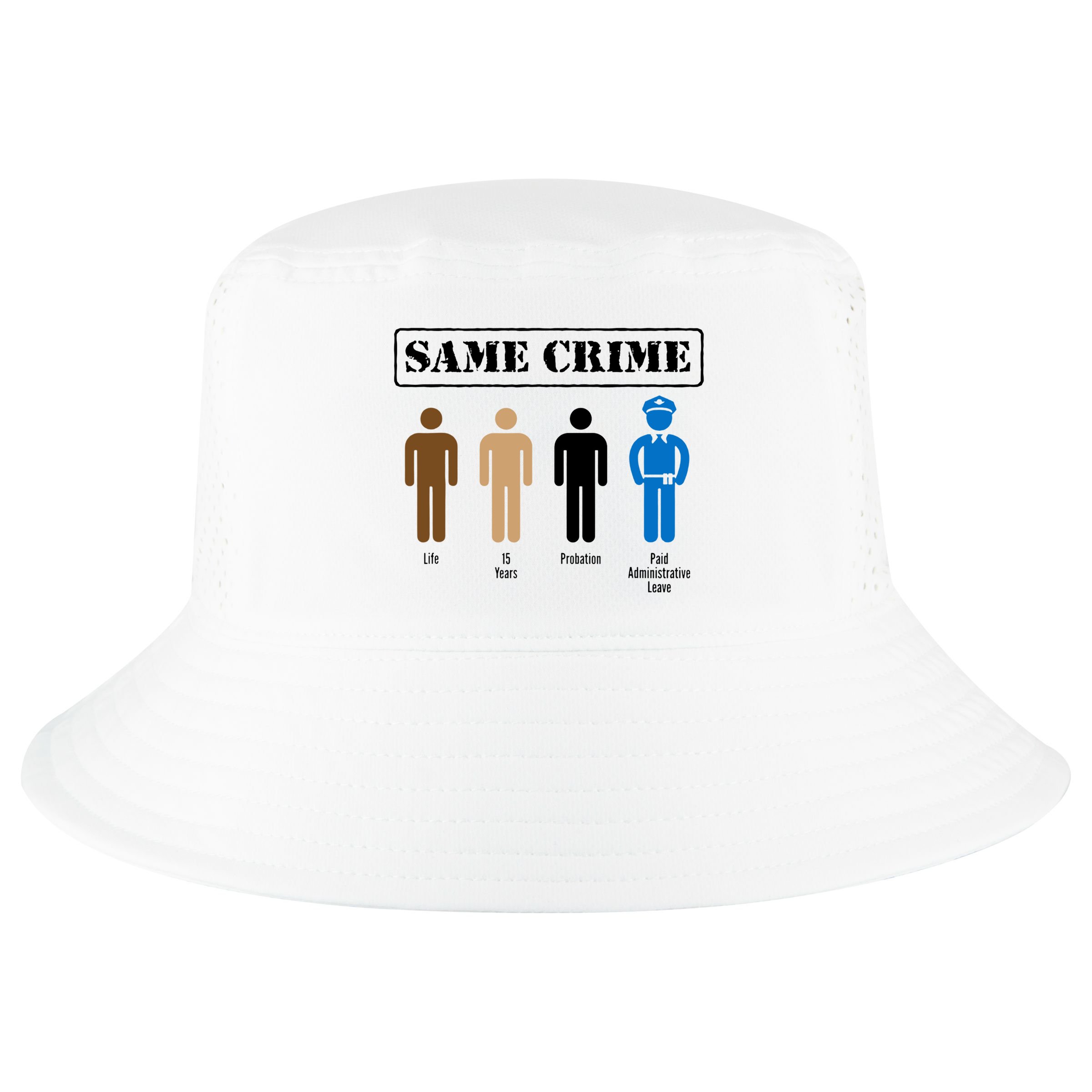 Same Crime Different Time Funny Satirical Cool Comfort Performance Bucket Hat