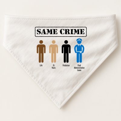 Same Crime Different Time Funny Satirical USA-Made Doggie Bandana