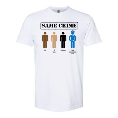 Same Crime Different Time Funny Satirical Softstyle® CVC T-Shirt