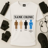 Same Crime Different Time Funny Satirical Performance Shirt