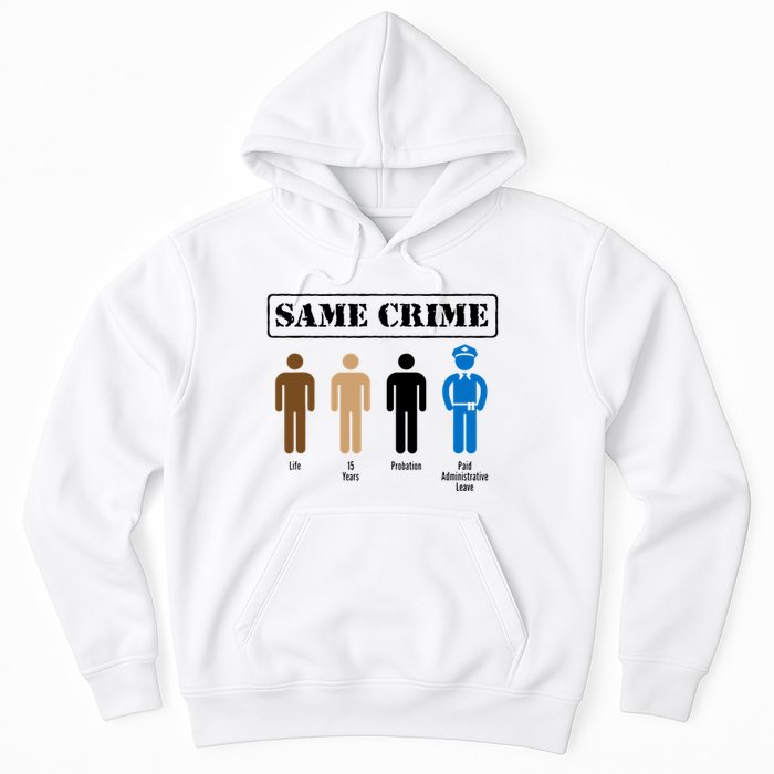 Same Crime Different Time Funny Satirical Hoodie