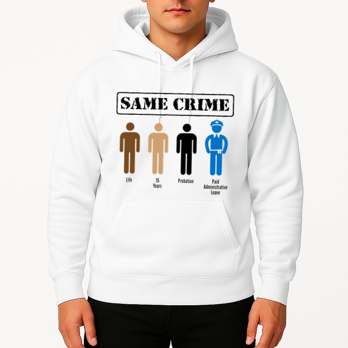 Same Crime Different Time Funny Satirical Hoodie
