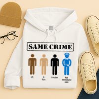 Same Crime Different Time Funny Satirical Hoodie