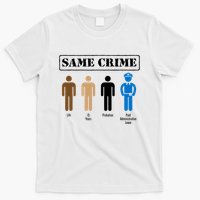 Same Crime Different Time Funny Satirical T-Shirt