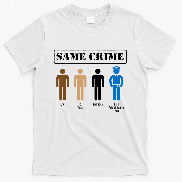Same Crime Different Time Funny Satirical T-Shirt