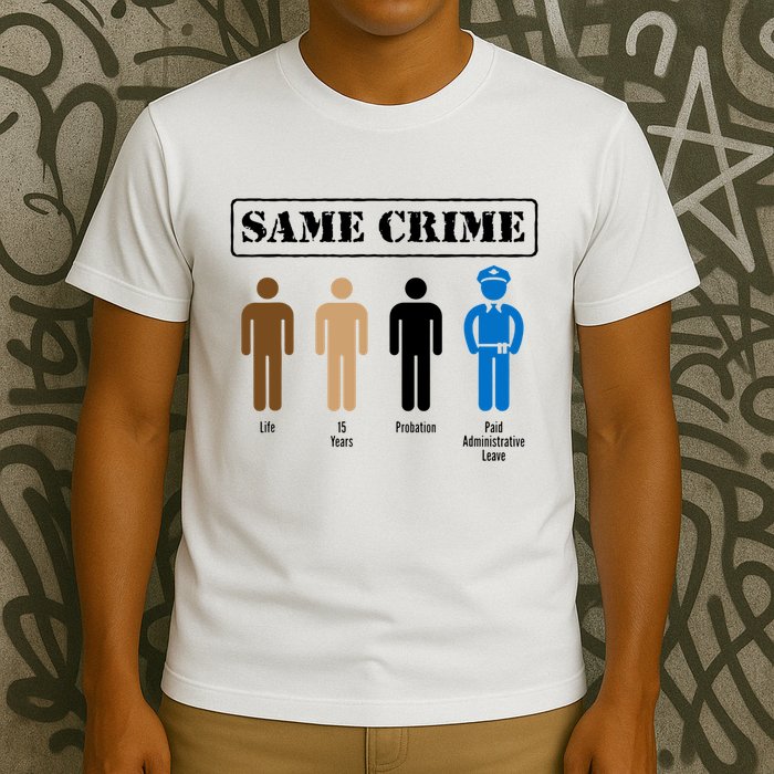 Same Crime Different Time Funny Satirical T-Shirt
